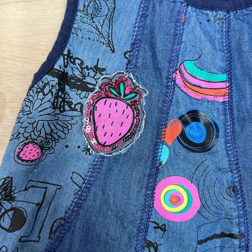 Desigual girls dress, blue, size 7/8 - Picture 3 of 8